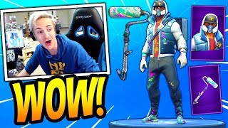 NINJA REACTS TO *NEW* ABSTRAKT SKIN + RENEGADE ROLLER! *EPIC* Fortnite FUNNY & SAVAGE Moments