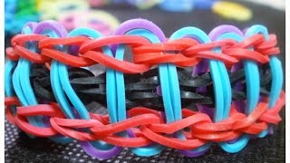 Браслет из резинок плетение Лесенка