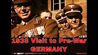 1938 TRIP TO NAZI ERA GERMANY / ADOLF HITLER REVIEWS PARADE IN COLOR  32750 HD