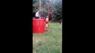 Greg and Elizabeth in the Dunk Tank