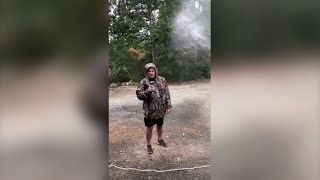 Weatherman fakes extreme wind conditions - Parody