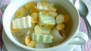 Che Khuc Bach - Almond Panna Cotta Lychee Dessert