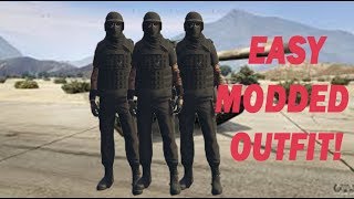 GTA 5-  Make modded (Tryhard) Black combat outfit- After patch 1.39