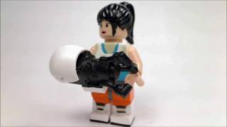 Lego Portal 2 Chell Minifigure & Portal Gun