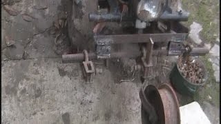 Сцепка  для окучников. Спереди мотоблока Кентавр?