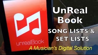 Unreal Book - Song List & Set Lists
