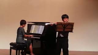 A Japanese mother and son performing musical instruments