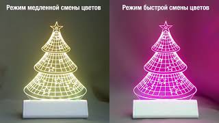 3. Сувенир с подсветкой. Светозар с RGB LED подсветкой. Сравнение режимов