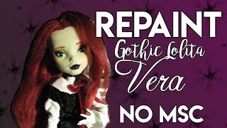 Doll Repaint! OOAK Gothic Lolita Doll- Vera- NO MSC