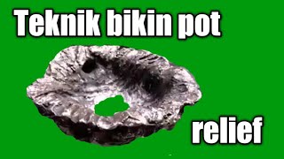 IDE KREATIF !!! CARA BUAT POT BONSAI RELIEF//how to make pot relief