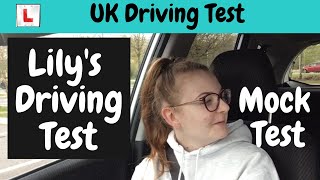 Lily's driving test practice. Mock driving test