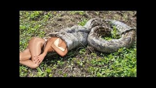 snake eating girl