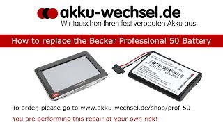 Akku-Wechsel beim Becker Professional 50 Navigationsgerät