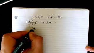 tanx sinx+cosx=secx