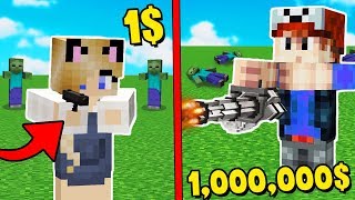 MINECRAFT - BROŃ ZA 1$ VS BROŃ ZA 1,000,000$ | Vito i Bella