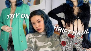 THRIFT HAUL + TRY ON | ft. a super pregnant belly