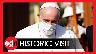 Pope Francis Arrives In Iraq for Historic First Visit