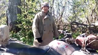 Устье Томь-Чумыша, барак землянка военнопленных,CF MOTO путешествие.