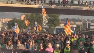 El independentismo inicia cinco marchas a pie contra la sentencia
