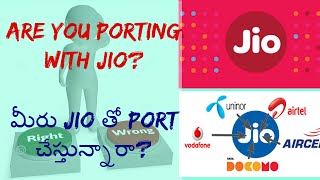 PORT{MNP}To Reliance Jio 4G Network & Get Unlimited Data,Calls & Sms? Telugu