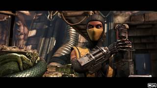 Mortal Kombat XL Alien Burst Out of Jacqui Briggs (Scorpion Kosplay) Chest
