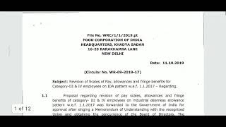 FCI REVISED SALARY STRUCTURE AG III