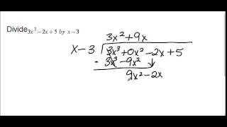 Dividing Polynomials