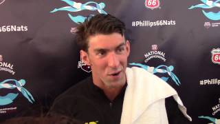 Michael Phelps, North Baltimore (after 200 fly final at U S  Nationals)