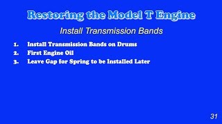 Engine 31 Install Transmission Bands