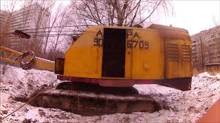 Старый экскаватор Драглайн эо 5111б Порвался подъёмный тросс!!!
