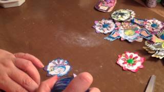 Making homemade embellishments from your scraps and leftovers.