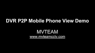 What is P2P? MVTEAM DVR P2P Mobile Phone View Demo