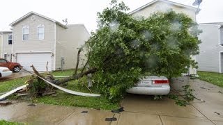 Raw: Tornado Damages Homes in Indiana