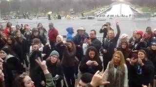 #FemiNazis Mob Preachers at Lincoln Memorial #NastyWomen #WomensWalk