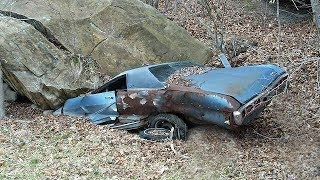 А как же водитель или он был не сам?Необычная находка в лесу.
