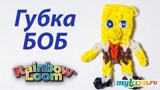 ГУБКА БОБ из резинок Rainbow Loom Bands. Урок 164 | Sponge Bob Rainbow Loom