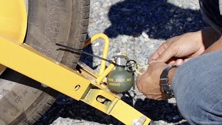 how to open a wheel Lock with a Grenade