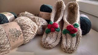 Вязаные тапочки Vivchari (Easy slippers)