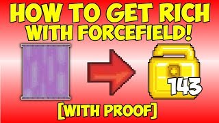 How To Get Rich With Forcefield! 100-200 WLS Per Day! [WITH PROOF!] - Growtopia