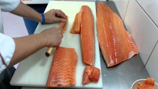 Corte Uramaki salmão