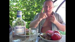 Пью ВОДКУ "ЧекуШка" с САЛОМ и помидорами...