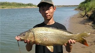 секреты рыбалки ловля дикого сазана на реке РСН _ fishing wild carp fishing on the river