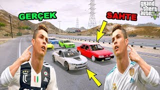 GERÇEK RONALDO VE SAHTE RONALDO SÜPER ARABALARLA YARIŞIYOR! - GTA 5