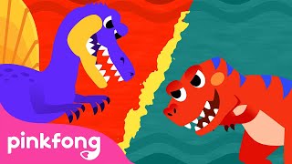 Espinosaurio vs Tiranosaurio Rex | Cuentos Musicales de Dinosaurios | Pinkfong Cuentos Infantiles
