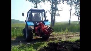 Вспашка паров японским плугом. МТЗ 892