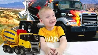 Большая Бетономешалка. Игрушечные машинки для детей. Large Concrete Mixer. Toy cars for children.