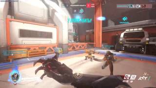 Overwatch-- Интересный момент || 5 убийств Гендзи || Командное убийство