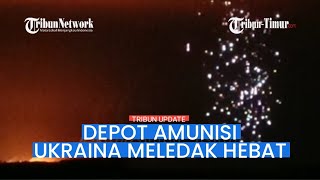Asap Tebal ke Angkasa Saat Depot Amunisi Ukraina di Zaporozhye Terkena Serangan Rusia