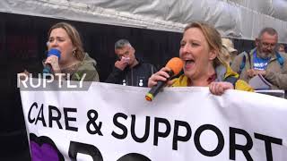 UK: Anti-Tory protest hits Manchester on 1st day of Conservative Party Conference