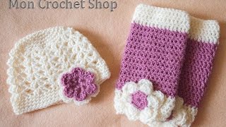 Bonnet façon dentelle au crochet facile